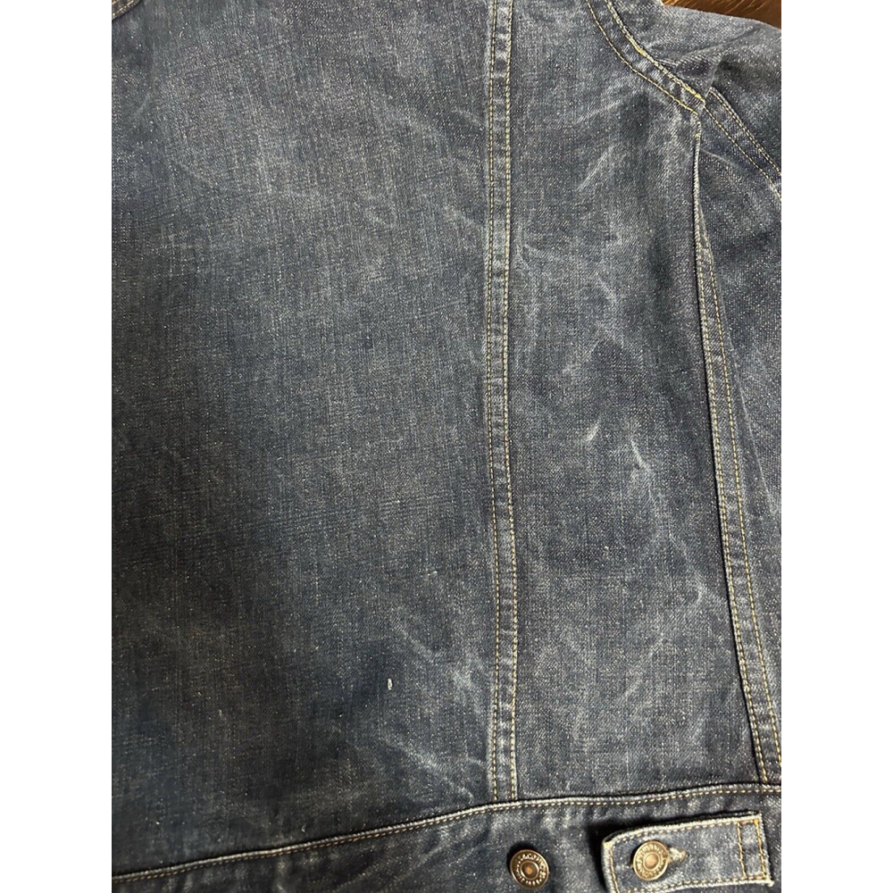 RARE Levi's White Tab 'Big E' Type 3 Vintage 60's/70's Denim Trucker Jean Jacket - Picture 14 of 15